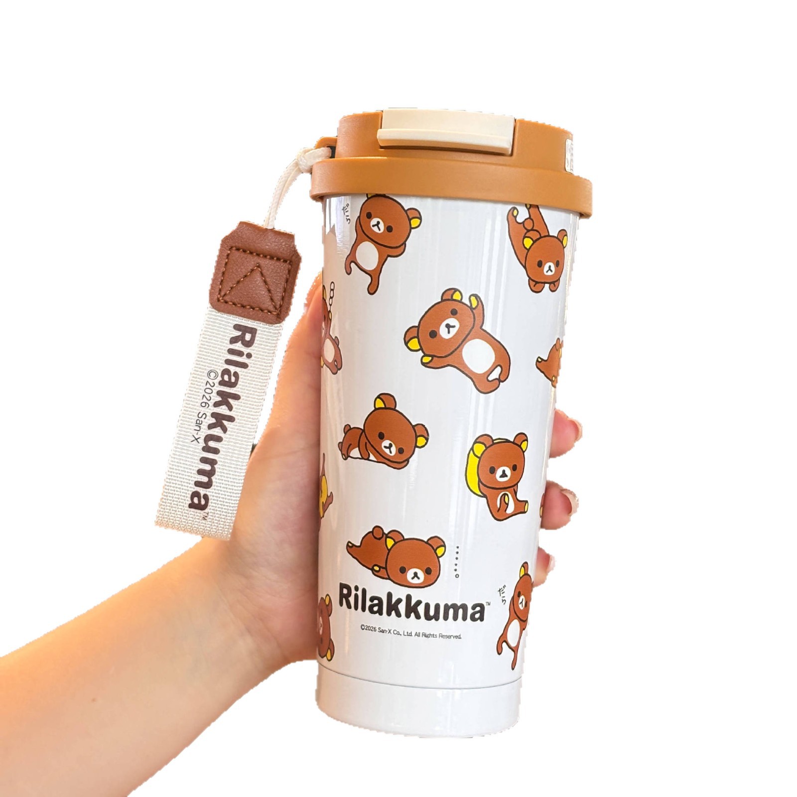 Auténtico relajado oso 2026 nuevo tipo de taza de agua para chicas de alto valor 316 taza de café de oficina de acero inoxidable