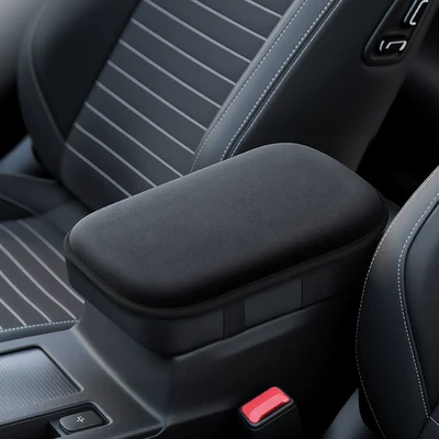 Cross-Border Car Armrest Box Heightening Pad, Plush Thickened Arm Pad, Car Interior Accessory, Car Central Armrest Box Pad (Armrest box pad) - classic-black-thick-plush-style