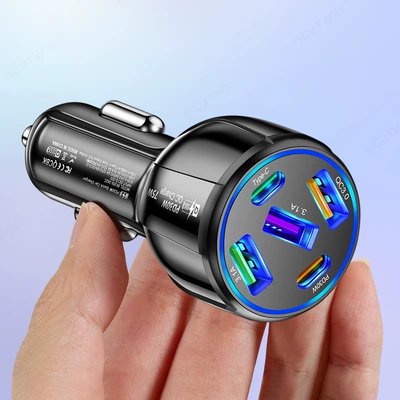 Five 3Usb+2Pd Car Mobile — Mobil şarj cihazları