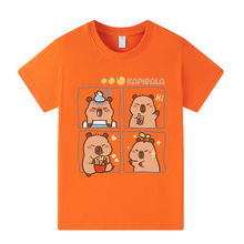 水豚/Capybara印花儿童短袖T恤上衣A1504