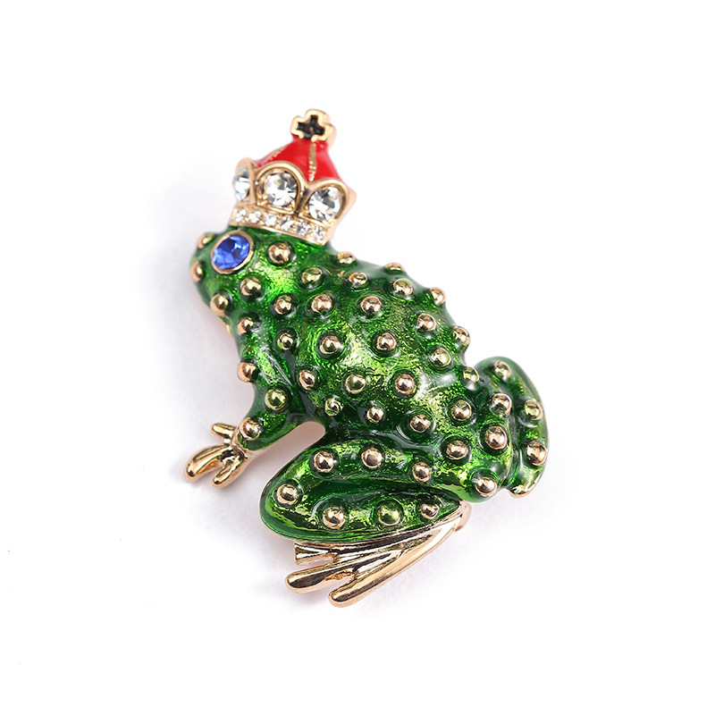 Broche de sapo em esmalte estilo retro acessório chic mulher_voghion.com