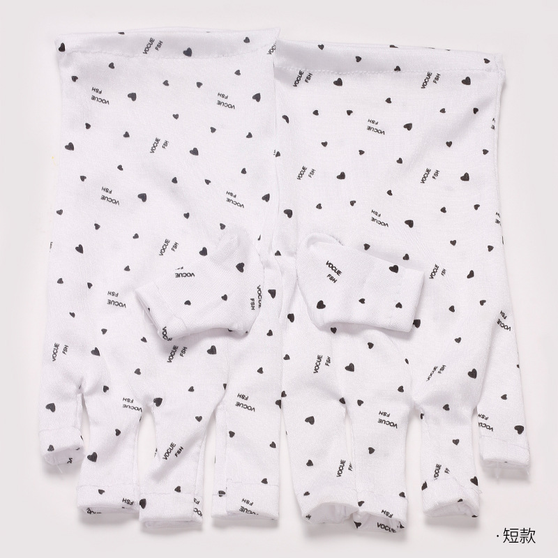 Protección solar guantes negros (Pequeño amor corto)