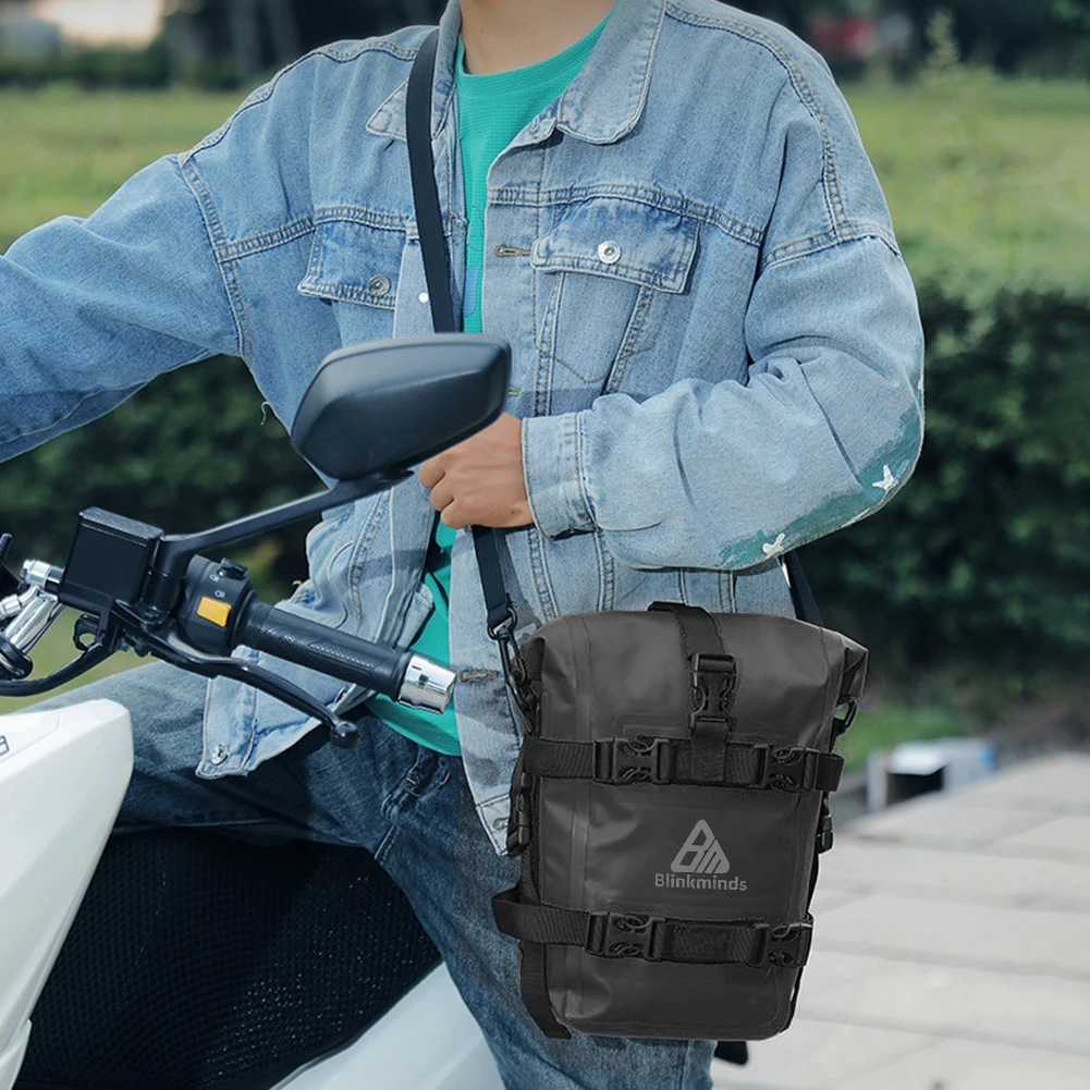 Motorcycle Waterproof Bars Bag Motorcycle Modified Bars Side Bag Quick-release Waterproof Bag Multi-function Large Capacity Car Bag