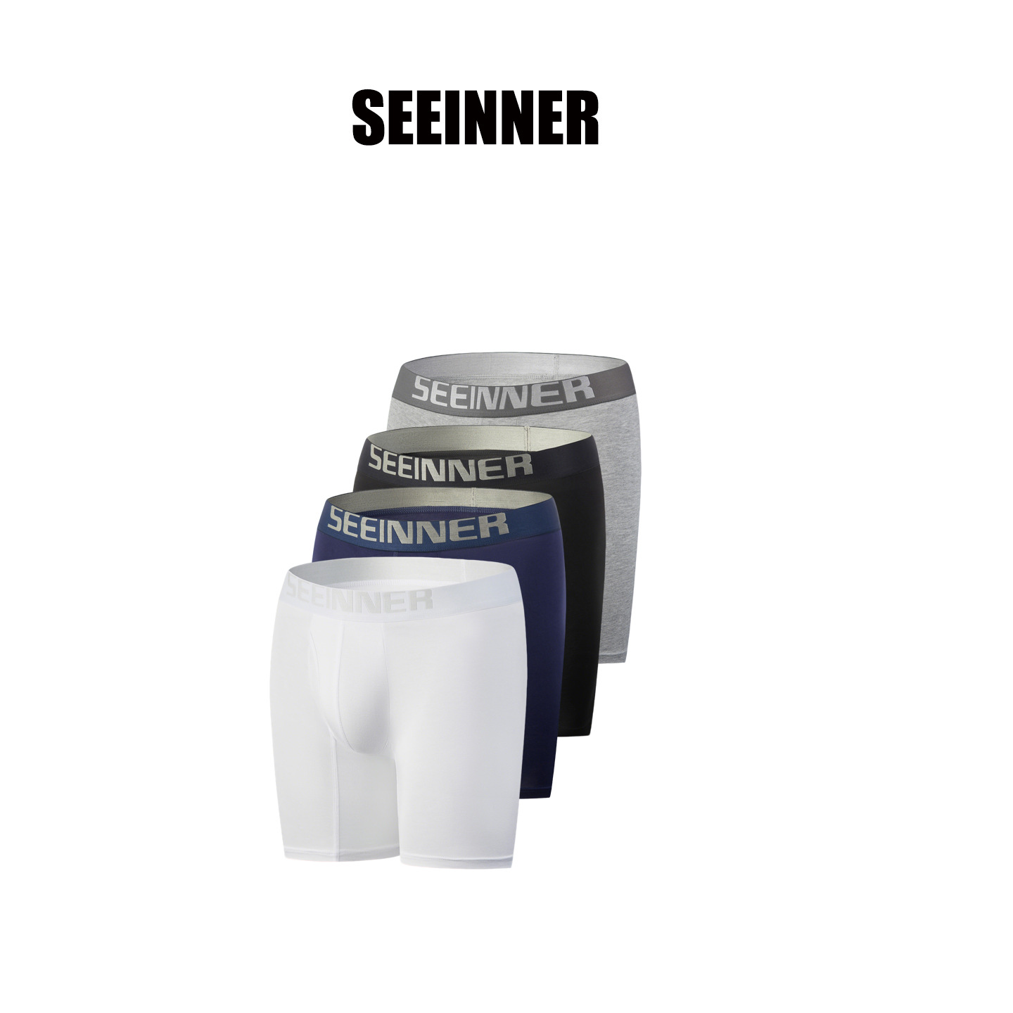 Bóxer largo para hombre pantalones cortos de cuatro esquinas de rayón Amazon AliExpress temu comercio exterior europeo y americano más tamaño nuevo