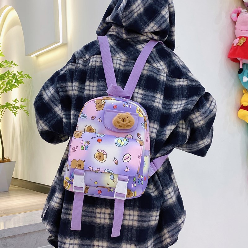 Capibala lindas mochilas para niños y niñas mochilas para estudiantes de jardín de infantes 2025 nueva impresión mochila infantil