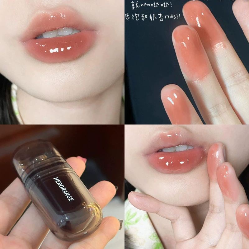Герорейнж водостойкая глянцевая помада-блеск для губ, зеркальный эффект, не тускнеет