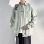 宽松春秋季条纹翻领衬衣