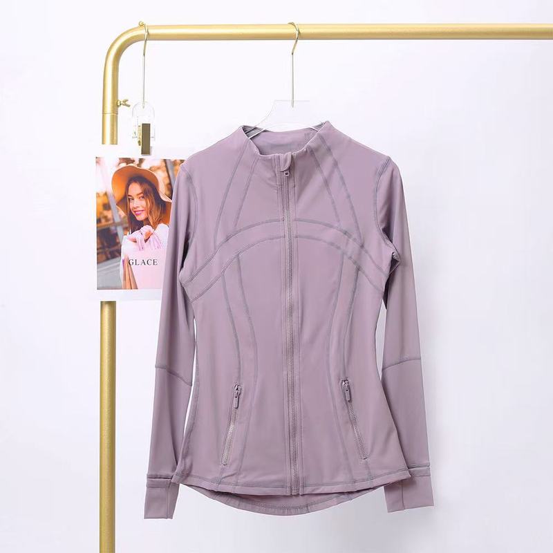 lulu同款瑜伽服Define新款金标弹力磨毛显瘦运动修身立领夹克外套|undefined