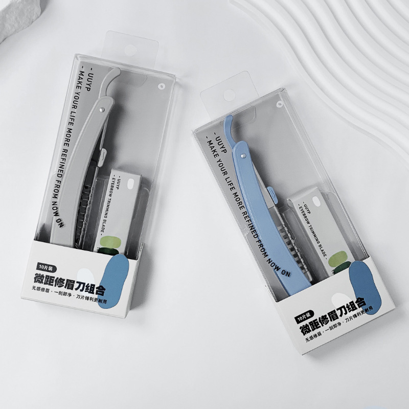 Perfilador y Cortador de Cejas de Acero Inoxidable Portátil para Maquillaje