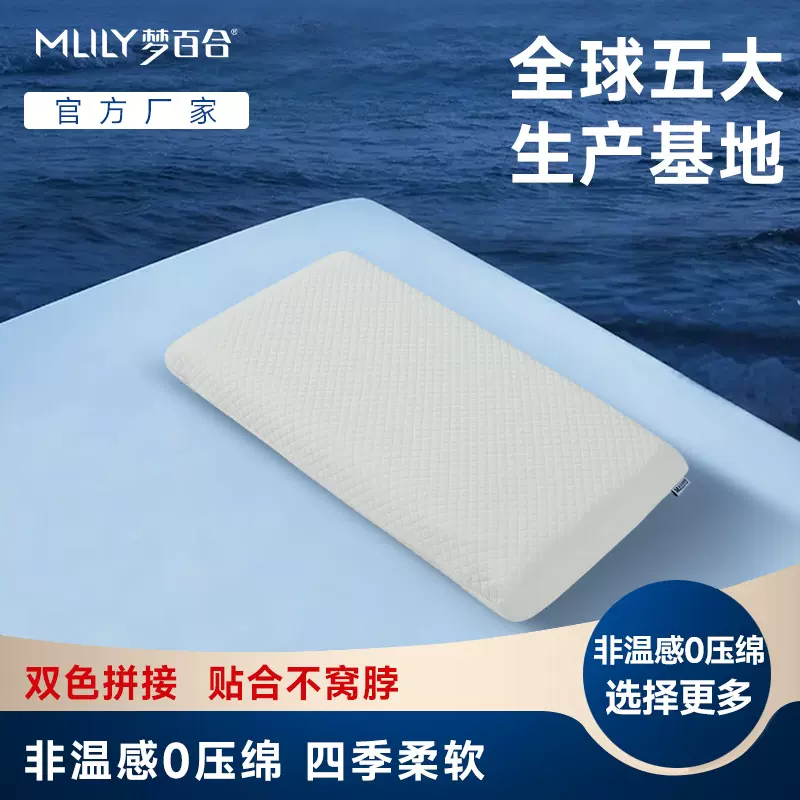 梦百合子品牌太空护脊护颈椎枕慢回弹双拼记忆棉民宿酒店枕头