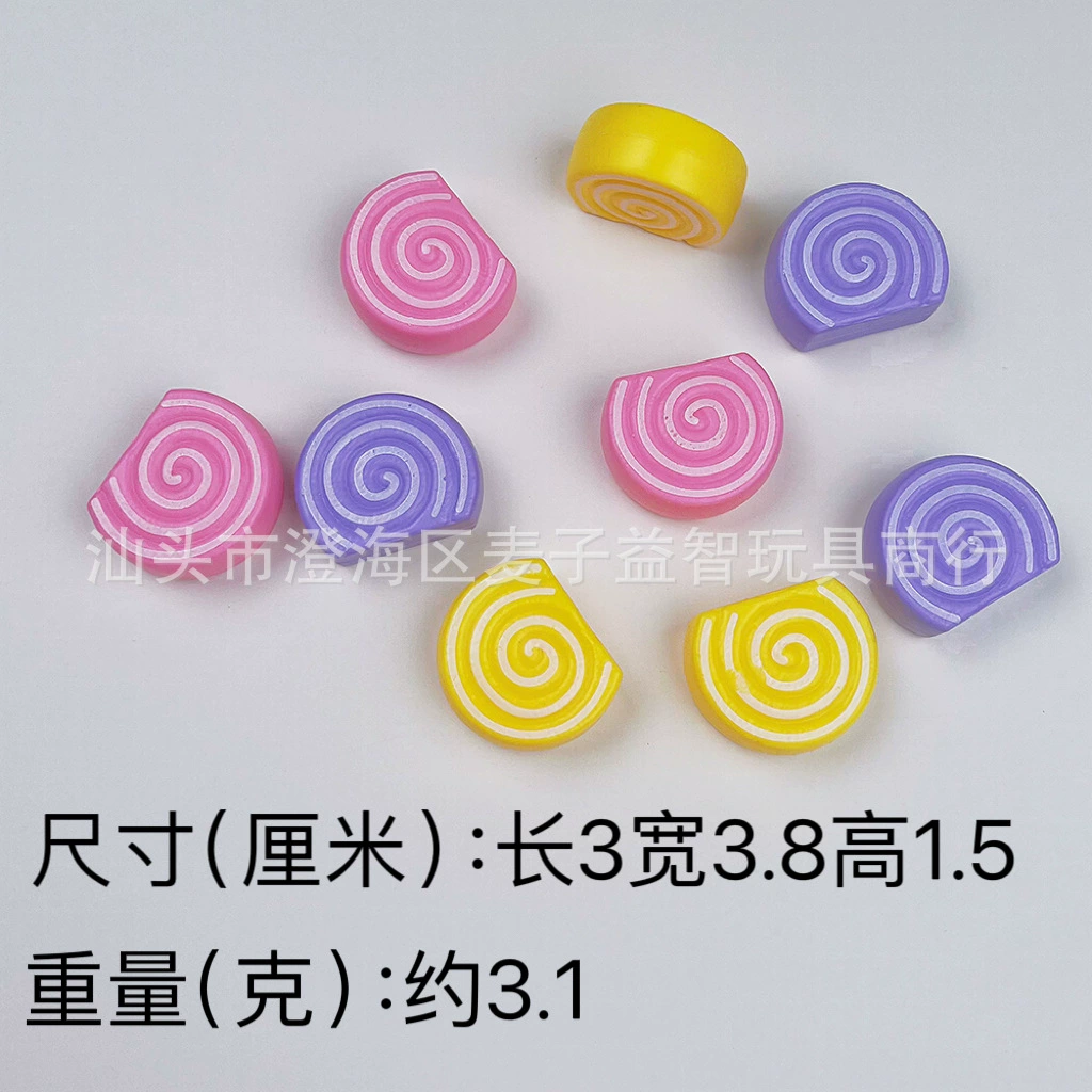 Симулятор еды и торта Заколки для волос Симпатичные швейцарские рулоны боковые клипы