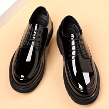 Q 50848 Men's Patent Leather Lace-up Shoes ����ϵ��ƤЬ
