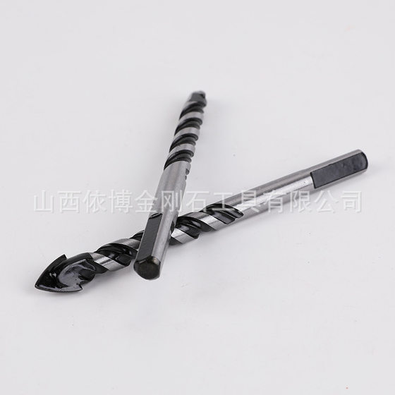 Tile drilling cross drill high hardness glass concrete four-blade overlord carbide triangle drill bulk