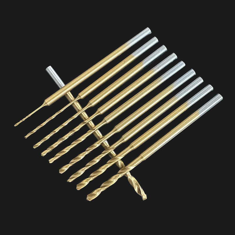 跨境镀钛加长麻花钻高速钢头2.35柄变径钻头核桃佛珠量大优惠