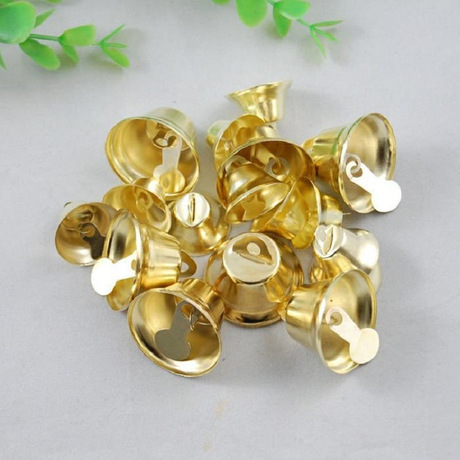 Curved Bell Factory wholesale 10-50mm Golden opening horn bell Christmas decorat