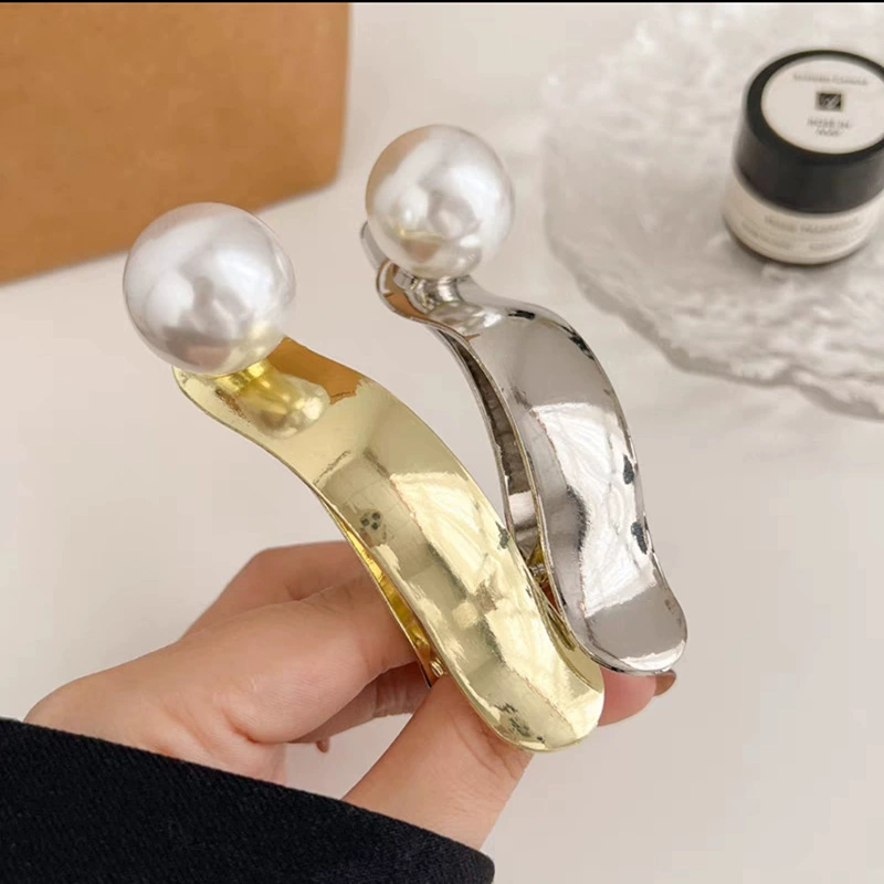 Празурная Hairgrip с акулой и крабом мотивами, элегантный металлический аксессуар, простой дизайн в золоте или серебре