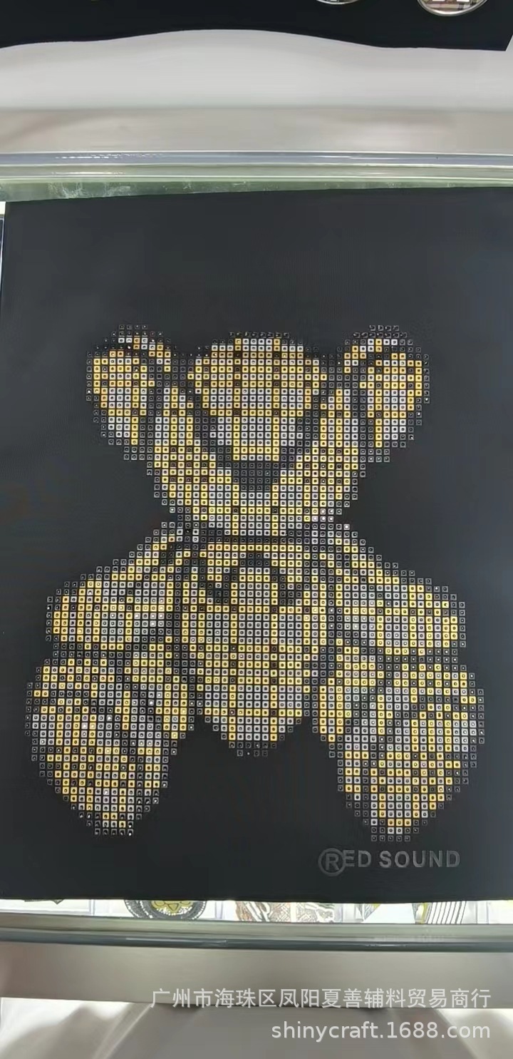 网红欧版高品热转印烫钻男装烫图 大熊熊钻图