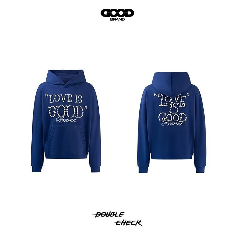 25ss小众品牌GOOD珍珠Polo领长袖卫衣轻奢时尚连帽卫衣男女同款棉|undefined