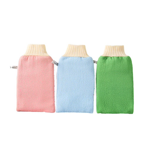 New type pumice stone wash mitt with rough texture on one side and fine texture on the other, thick double-sided bath scrub wash mitt bath glove pumice cloth