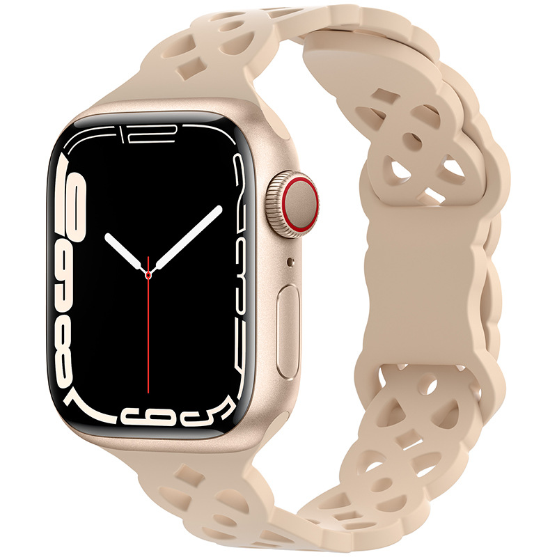 Silica Gel Material Casual Cat Eye Solid Color Silica Gel Watch Strap