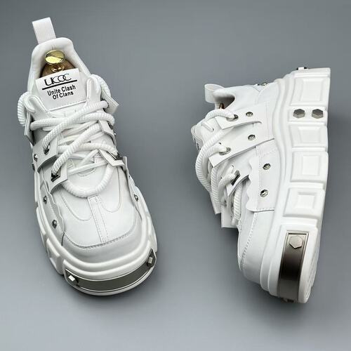 Autumn New Men's Casual Shoes Thick Sole Versatile Men's Shoes Trendy Work Shoes Youth Casual Shoes