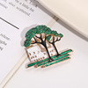 Small design brooch, pin, badge, European style, trend of season, with gem, wholesale
