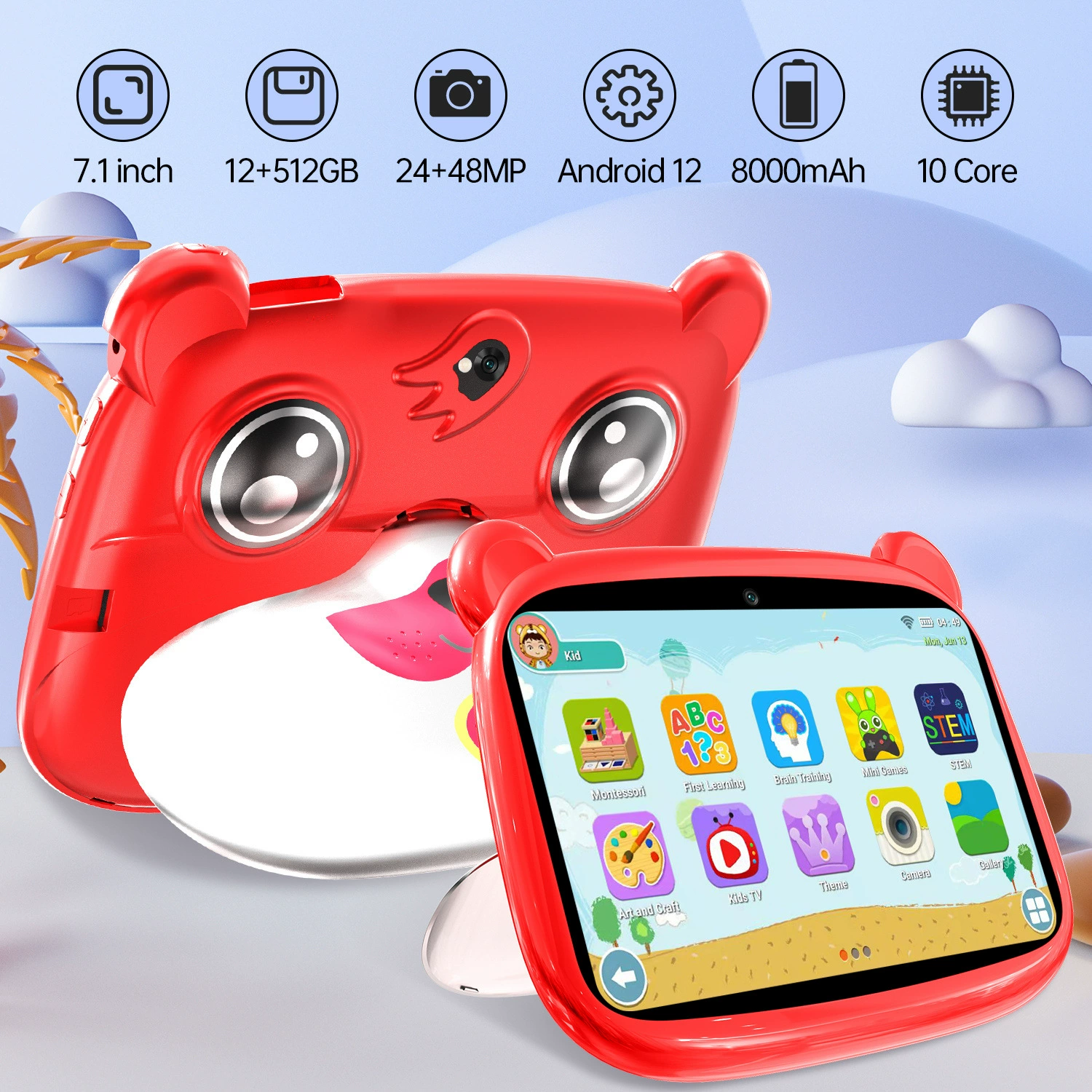 Игрушка, планшет, ноутбук, обучение, 2 в 1, 7 дюймов