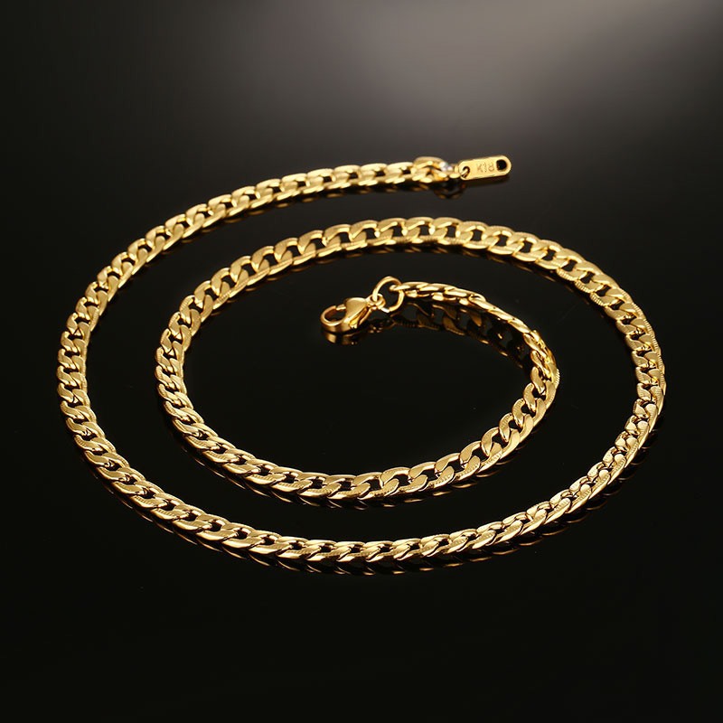 Daily Occasion 201 Stainless Steel Material U Shape Pattern Simple Style U Shape Stainless Steel Titanium Steel Plating Men'S Necklace