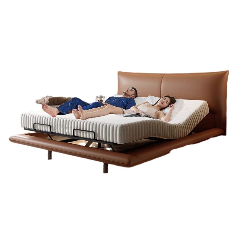 Cama de cuero simple italiana, elevación inteligente multifuncional, cama principal, cama doble moderna, simple, inteligente eléctrica. image 5