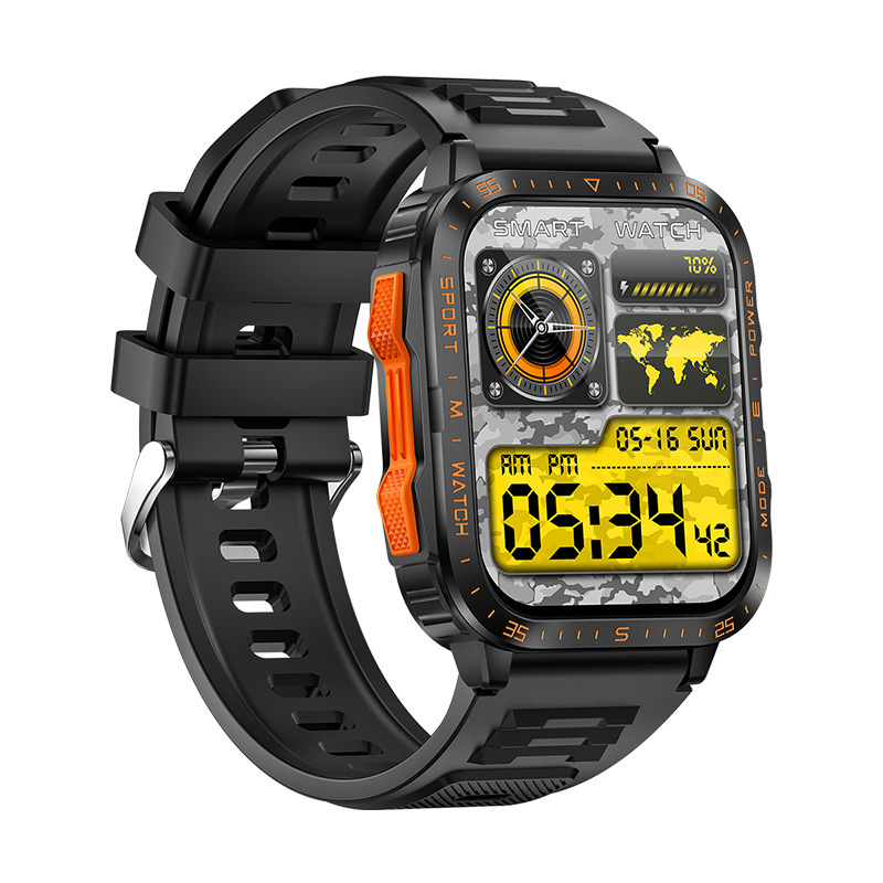 KT79 smart watch Bluetooth call heart rate blood oxygen blood pressure light lamp multi-function outdoor fashion watch