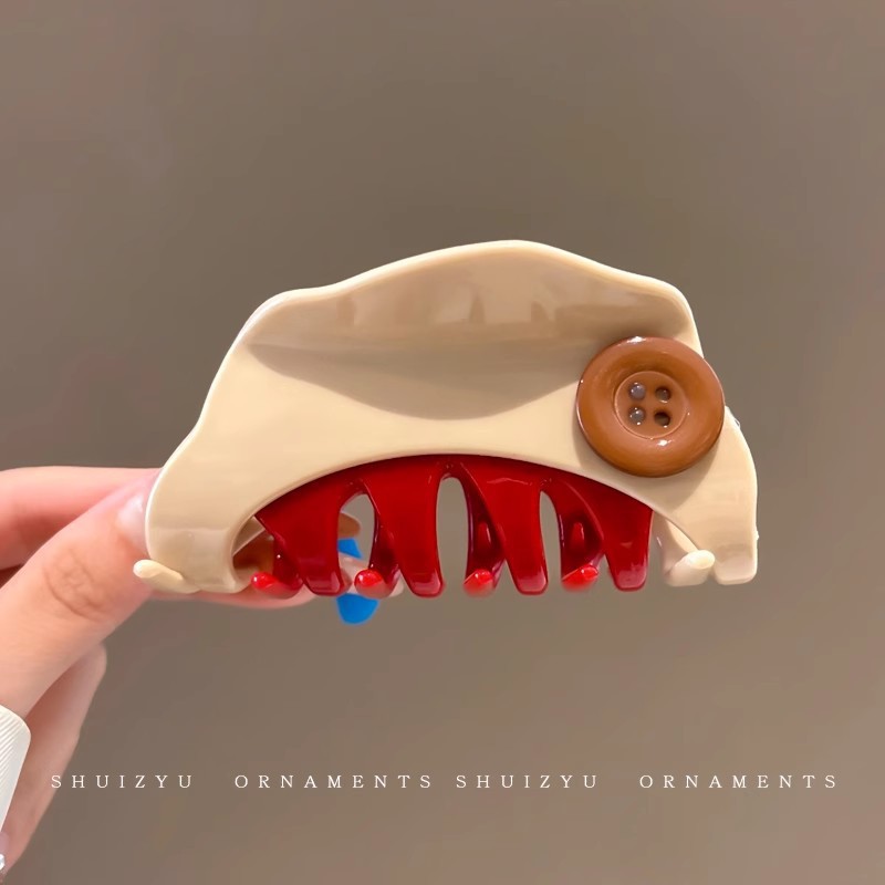 Acrílico grande, pinza de amor, pinza para el cabello, parte posterior de la cabeza femenina, pinza de tiburón, horquilla, pinza para el cabello, tocado, primavera y verano