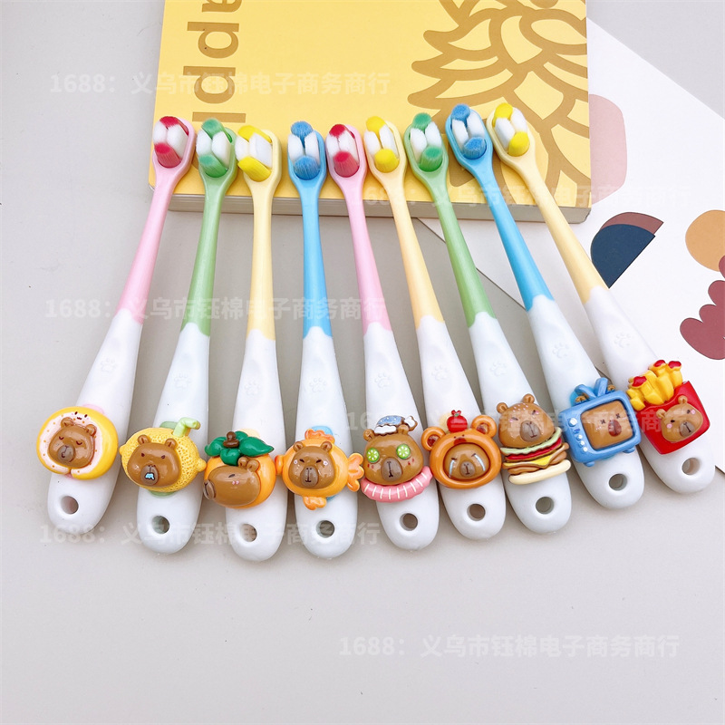 Kapi Bala children's toothbrush 3-6 years old 2-12 years old super soft hair baby toothbrush gum care cartoon avatar