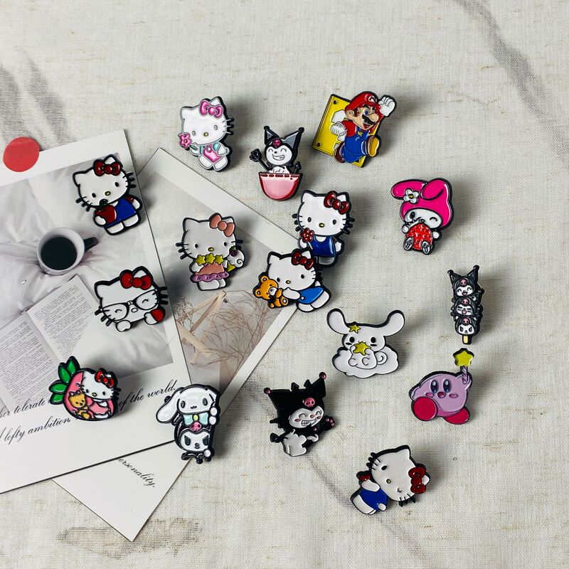 Cartoon KT Cat Kulomi Cute Metal Badge Brooch Decoration Hello Kitty Decoration