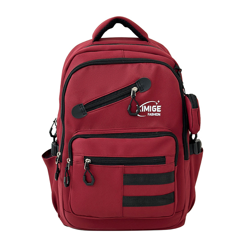 Mochila de doble hombro, nueva mochila de gran capacidad, escuela de mochilas escolares de tendencia de varios pisos para mujeres que viajan de ocio