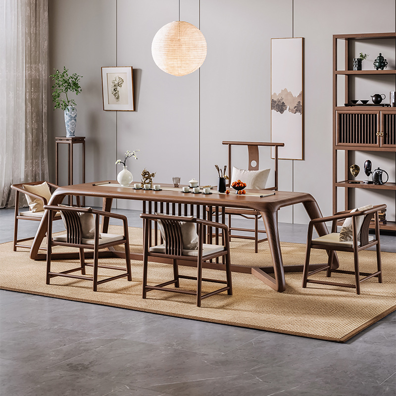 1.6m 티 테이블+팔걸이 천공 의자+티 의자*4