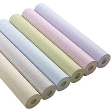 北欧风现代简约无纺墙纸素色卧室客厅家装酒店宾馆背面不带胶批发