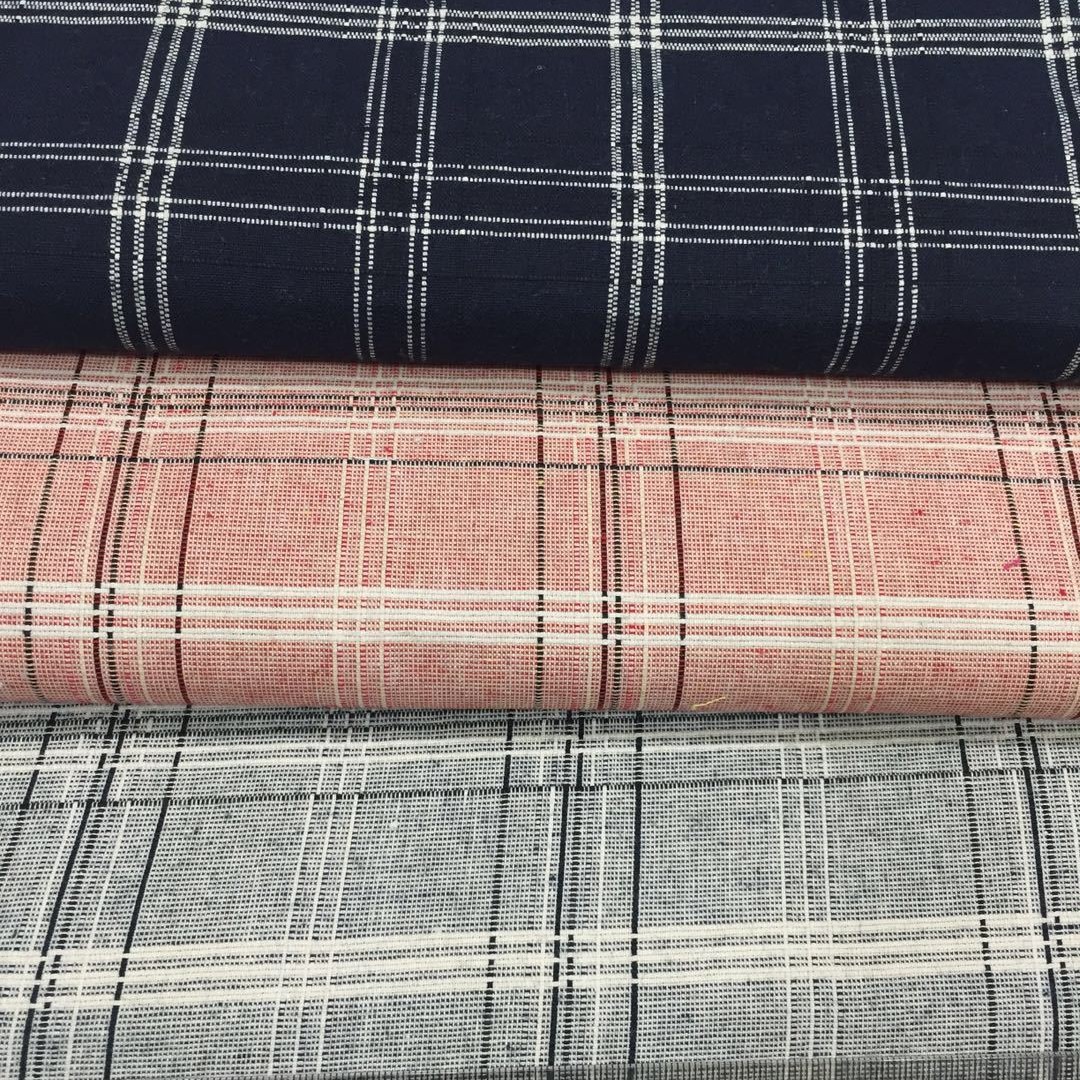 21支色织梭子面料格子布衬衫鞋帽面料均可现货供应厂家直销