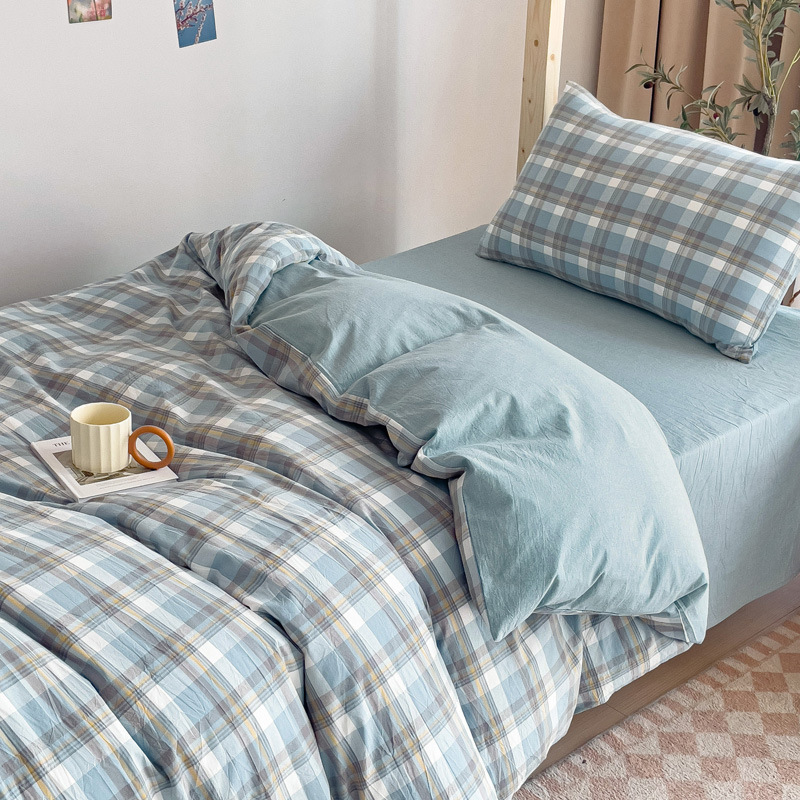 Tejido y lavado con agua Xinjiang algodón estudiantes tres piezas colchón sin aire impreso algodón dormitorio estudiantes piezas necesarias