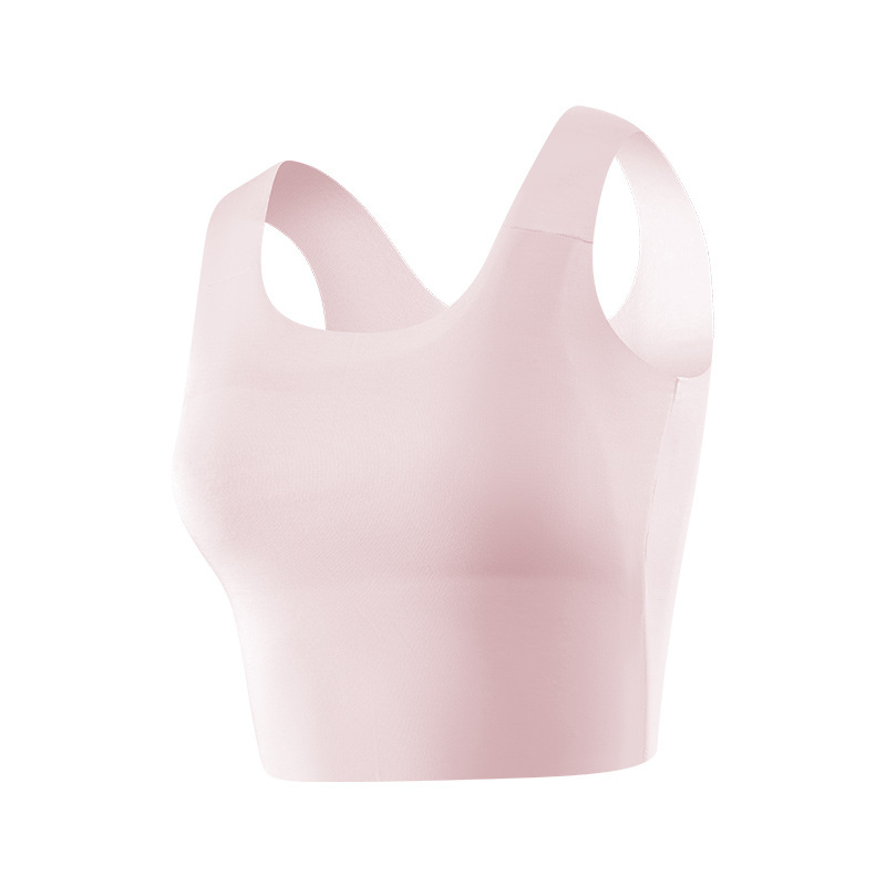Chaleco de entrenamiento para niñas pequeñas, ropa interior para estudiantes en período de desarrollo, chaleco infantil fino, sin costuras, transpirable, con sujetador integrado. image 6
