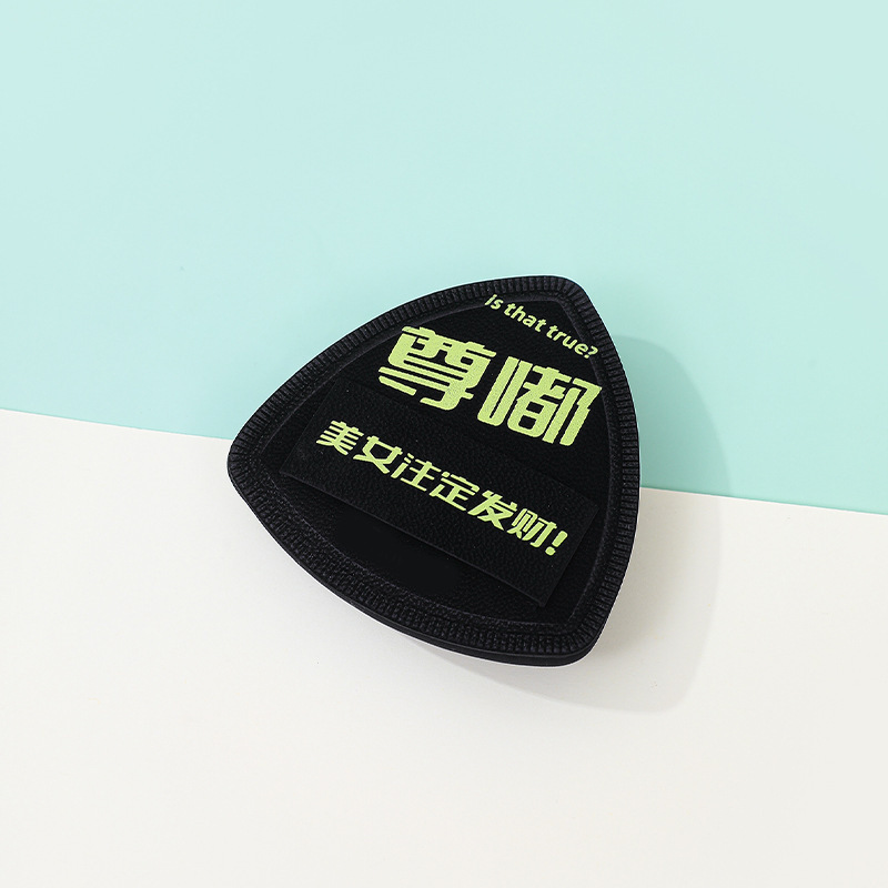 Piña negra triángulo marshmallow polvo super suave engrosado no comer polvo doble cinta amor