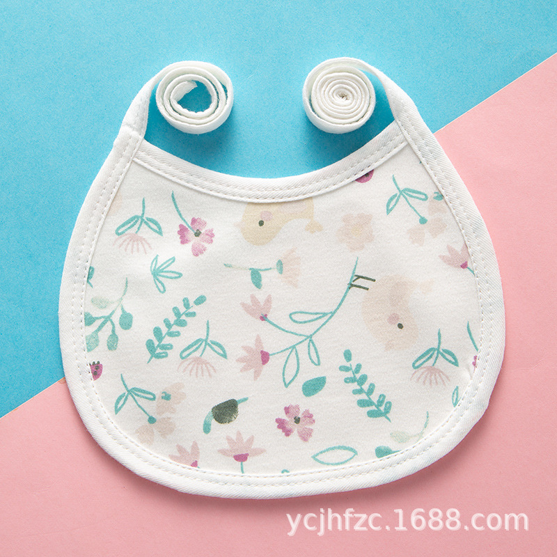 Bebé con cordones a prueba de agua babero recién nacido suministros bebé con cordones bebé babero de algodón