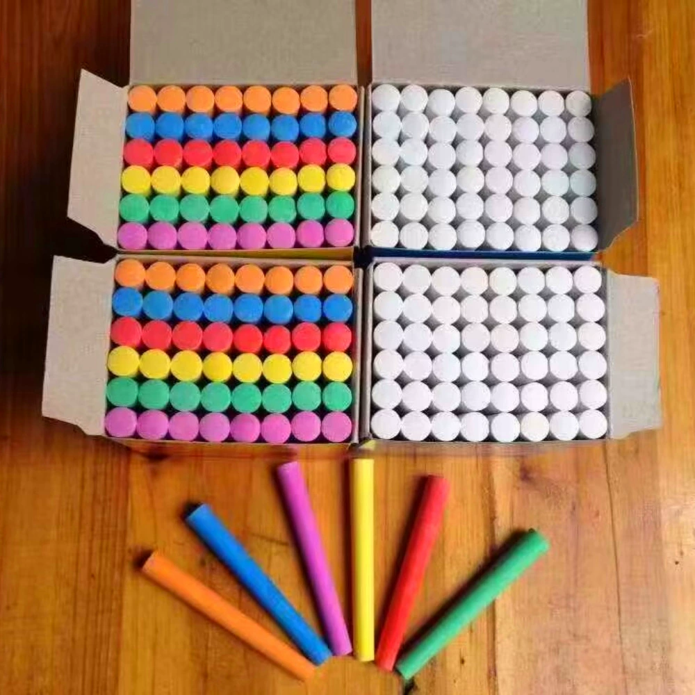 Мел цветной круглый без пыли JinHui для рисования на доске, для детей, с низким содержанием пыли, обычный, 48 штук в 1 коробке