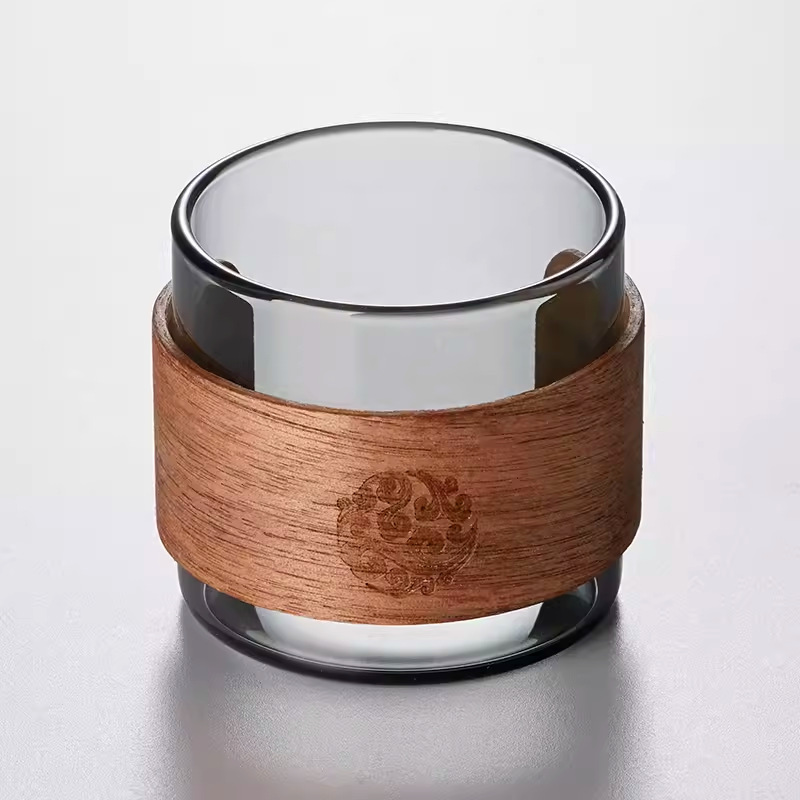 Taza de té de vidrio conjuntos de taza de té de kung fu resistente a altas temperaturas a prueba de quemaduras Taza de té doméstica comercial taza de té pequeña taza de té