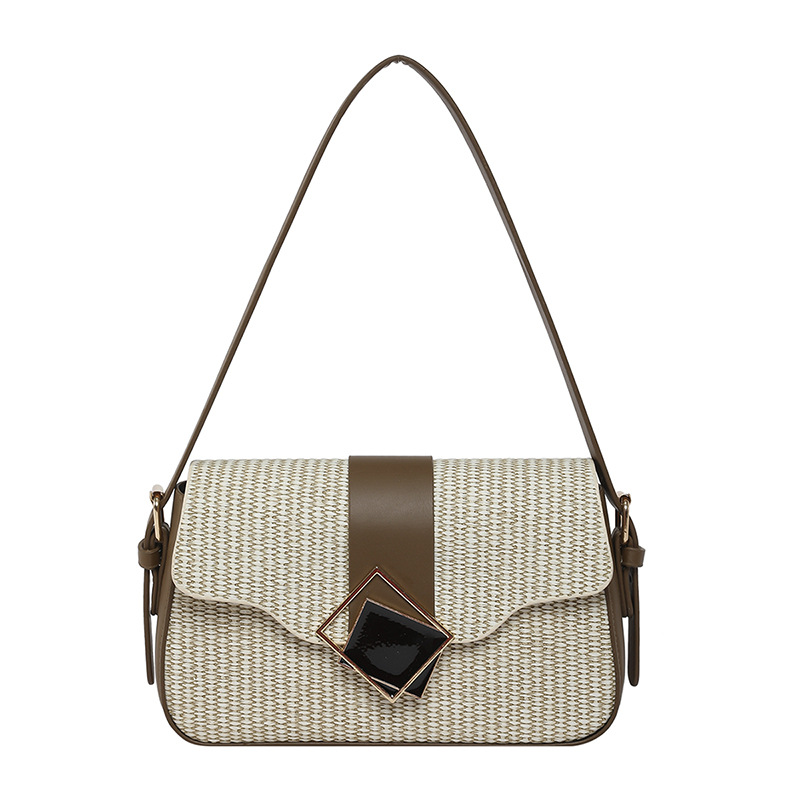 Bolso bajo la axila francés nicho nuevo estilo de primavera 2025 bolso de hombro portátil de moda simple bolso cuadrado