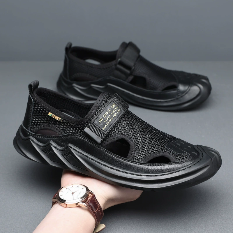 Летние туфли тонкие, дышащие, нескользящие, трендовая спортивная обувь для отдыха.