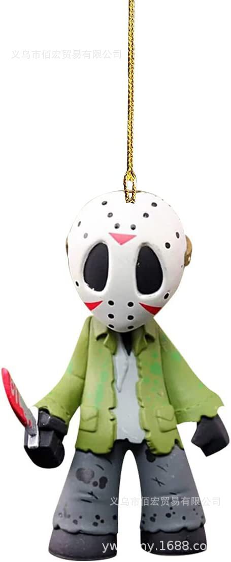 Nuevo árbol de Navidad colgante de terror colgante de automóvil plano decoración personajes de Halloween regalos colgante zombie horror image 21