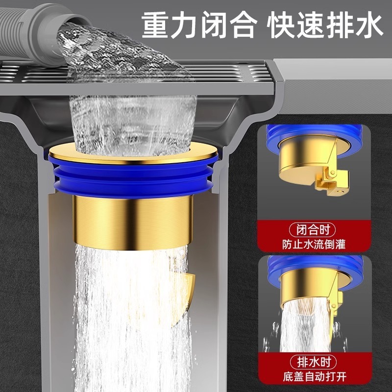 卫生间地漏防臭器全铜内芯通用厕所防蚊虫下水管道口防返臭味神器|undefined