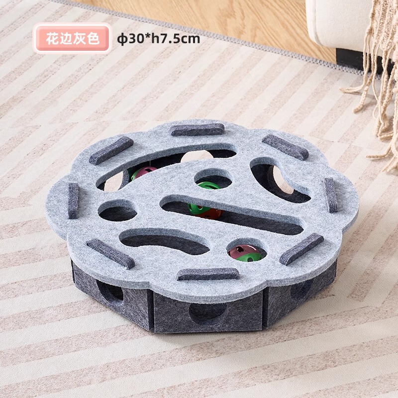 猫玩具自嗨解闷神器小猫宠物猫咪益智迷宫掏洞毛毡盒逗猫宠物用品|undefined