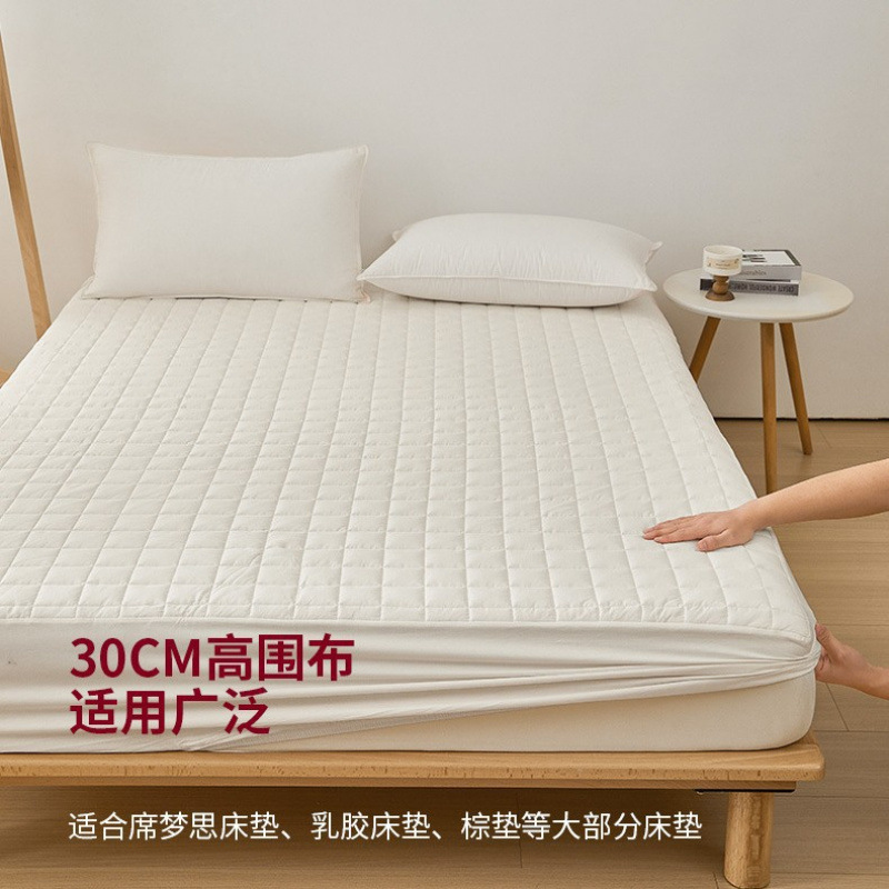 日本跨境A类全棉床垫罩360°床笠式席梦思床垫套柔软保暖厚床褥子