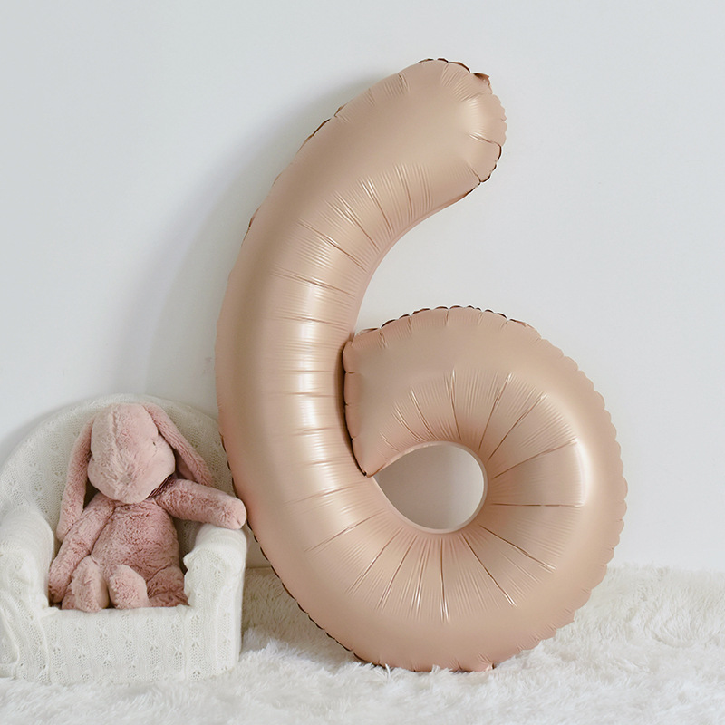 Ins globos digitales de color crema decoración de cumpleaños de bebé escena fiesta ambiente de cumpleaños accesorios de fotografía decoración